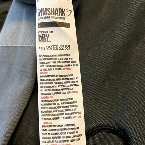 Gymshark Turbo Seamless Leggings High Rise 7/8 Length Gray Black Small - Picture 2 of 5